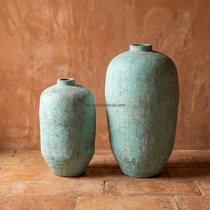 Guci Bala M Vase Urne de Sol Rustique en Terre Cuite Tosca, Pot en Céramique Artisanale, Récipient Décoratif en Grès, Vente en Gros - Product Image 6