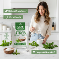 OEM Private Label Natural Zero-Calorie Sweetenter Purity Stevia Leaf Extract Sweeter Than Sugar for Food Aditives