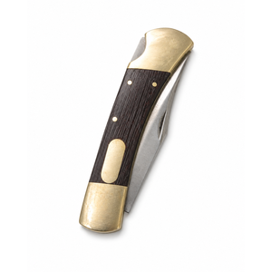 Couteaux pliants à lame en acier inoxydable, manche en bois, accents en laiton, épaisseur 0,6 mm, couteau pour le camping - Product Image 5