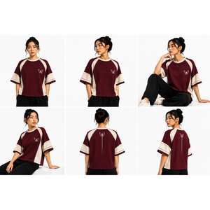 Custom Womens Boxy Fit T Shirt Premium Cotton Short Sleeve Casual Streetwear Tee Private Label OEM ODM Bulk Clothing Manufacture - Product Image 6