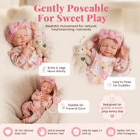Poupée Reborn Bébé Fille en Silicone Intégral Babeside Cookie 16 pouces, Nouveau-né Endormi Réaliste, Vente en Gros de Poupées Reborn