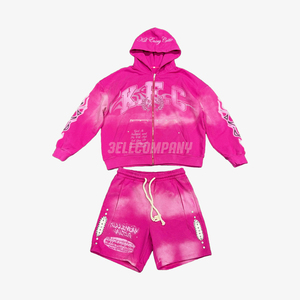 Men Sky Blue <b>Tie</b> <b>Dye</b> Hoodie & Shorts <b>Set</b> Zip-Up Streetwear Sweatsuit Casual Summer Outfit Unisex Adult Spring Wear - Product Image 5