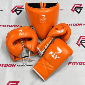 Nuevo conjunto de boxeo personalizado Dark Green Fly para entrenamiento con guantes de sparring con cordones y protector ajustable para cabeza e ingle. - Product Image 6