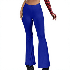 Womens High Waist Flared Leggings Ribbed Stretch <b>Yoga</b> <b>Pants</b> Full Length - Product Image 6