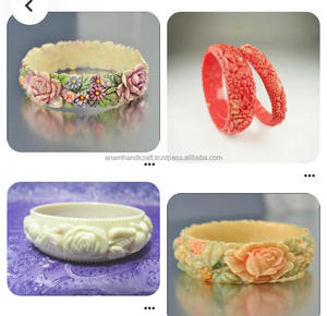 Handcrafted <b>Vintage</b> Angel Style Resin Craft for Women Customized High-End <b>Cufflink</b> Bangle Model Wedding Gift India - Product Image 3