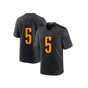 2026 Wholesale Custom American Football Jersey Sets Breathable Printed 100% Polyester Quick Dry Uniform Embroidered Number - Product Image 2