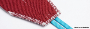 Attelle de poignet de force en polyester rouge avec fermeture auto-agrippante réglable, support de poignet pour haltérophilie avec boucles pour le pouce, bandes de maintien en coton pour les poignets - Product Image 2