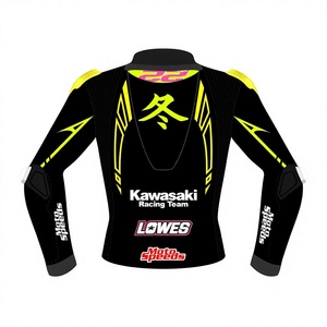 เสื้อแจ็คเก็ตหนังแท้สำหรับแข่งรถ Alex Lowes WSBK Rawasaki ทำจากหนังวัว/หนังจิงโจ้ ตัดเย็บตามขนาด พร้อมรูระบายอากาศ สำหรับสนามแข่ง/แจ็คเก็ตป้องกัน CE - Product Image 2