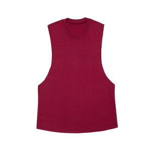 Unisex Summer Sleeveless Knitted Tank Top Casual High Street Style Quick Dry Spandex Mesh Printed Design Solid Color Breathable - Product Image 5