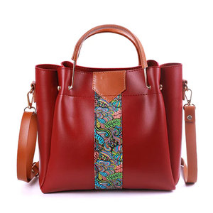 Wholesale Royal Maroon 4 Pieces Handbag Designer <b>Purses</b> and Handbags Fashion <b>Large</b> Canvas Handbag Personalized - Product Image 2