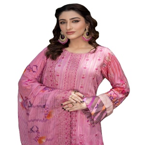 Trajes Anarkali indios paquistaníes bordados de lujo para mujer venta completa colección Dr Haris viscosa de boda con descuento - Product Image 1