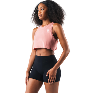 LDB Muscle Tank Débardeur court sans manches pour femme, coupe ajustée, extensible, pour la gym et l'entraînement, rose primrose - Product Image 4