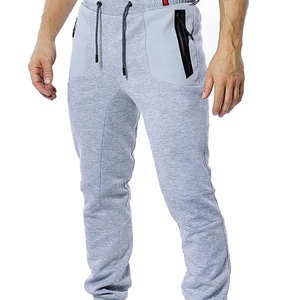 Custom Men’s Grey Color Block Tracksuit Full <b>Zip</b> <b>Hooded</b> Jacket and Jogger Pants Two Piece Casual Sportswear Streetwear Sweatsuit - Product Image 3