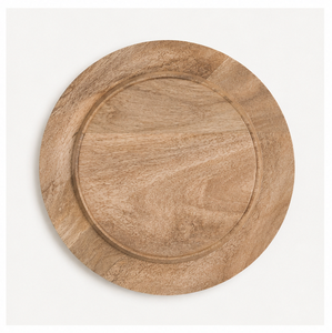 Handcrafted Mango Wood Charger <b>Plate</b> Eco-Friendly Round Wooden Dinnerware for Rustic Farmhouse Table <b>Decor</b> and Events - Product Image 4