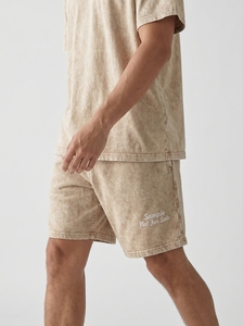 <b>Mens</b> Acid Wash Sweat <b>Shorts</b> Cotton Blend Casual Lounge <b>Shorts</b> Vintage Washed Elastic Waist Drawstring Summer Gym <b>Shorts</b> - Product Image 6