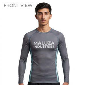 Custom Logo Short Rash Guard Swimwear Unisex Quick Dry Breathable UPF 50+ <b>Compression</b> Shirts BJJ MMA Grappling Eco-Friendly 100% - Product Image 1