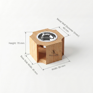 Unique Wooden <b>Bakhoor</b> Burner Modern Star Shape Arabic <b>Oud</b> Incense Holder Stand With Removable Metal Charcoal Cup Incense Use - Product Image 3
