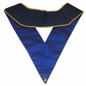 Collier de Rite Écossais du 17e Degré, Moiré Bleu, Broderie Dorée, Régalia Maçonnique, Chevalier de l'Orient et de l'Occident, Collier de Cérémonie Franc-Maçon - Product Image 6