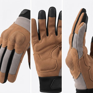 Vintage Leather Motorbike Racer <b>Gloves</b> Hard <b>Knuckle</b> Protection Touchscreen Capable Non Slip Long Distance Racing To Use <b>Gloves</b> - Product Image 2