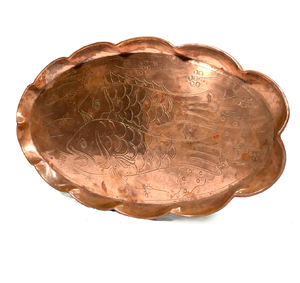 Exclusive Copper Serving Tray Oval Shape Good Quality Kitchen Decorative & Sweets Snacks Serving Tray At <b>Cheap</b> Price - Product Image 6