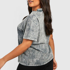 Camiseta de Manga Corta para Mujer, Personalizada, de Alta Calidad, Holgada, de Invierno, Lavado Ácido, 100% Algodón, Transpirable, de Secado Rápido, a Precio Económico - Product Image 4