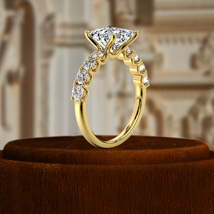 Bague en diamant taille princesse 1,5 carat, certifiée IGI, bague d'anniversaire, bague de fiançailles en or blanc 14 carats, cadeau spécial pour une personne spéciale - Product Image 1