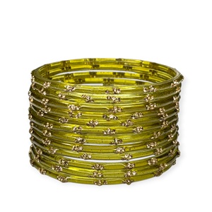 กำไลข้อมือแก้วคัชเมียร์สีเหลืองมุกประกายรุ้ง ประดับด้วยทองคำแท้ ดีไซน์ทันสมัย น้ำหนักเบา เหมาะสำหรับชุดเครื่องประดับงานแต่งงานสำหรับผู้หญิงยุคใหม่ - Product Image 2