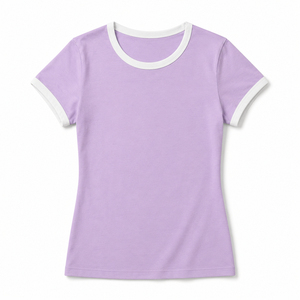 Camiseta Deportiva Personalizada OEM TRENDY PUFFIN para Mujer, Cuello Redondo, Manga Corta, 100% Algodón, Corte Regular, Informal, Transpirable, para Todas las Temporadas - Product Image 1