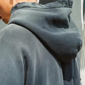 Men's Oversized Hooded <b>Sweatshirt</b> Cotton French Terry Washed Print Pocket Casual Autumn Style Front 3D <b>Embroidery</b> - Product Image 6