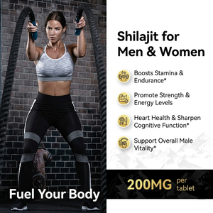 Tabletas de Shilajit Puro del Himalaya OEM ODM (200 mg, 60 Unidades) Shilajit Natural para Apoyar la Energía, la Fuerza y el Rendimiento en Hombres - Product Image 5