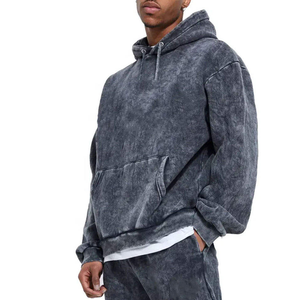 2026 Premium Quality Acid Wash Winter Tracksuit for <b>Men</b> Casual <b>Pullover</b> 100% Cotton Plus Size Comfortable and Stylish - Product Image 1