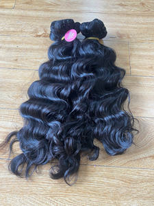 Vierge cambodgienne Remy fermeture naturelle vague Extensions naturel noir non traité brut doux main se sentant lâche cheveux humains - Product Image 2