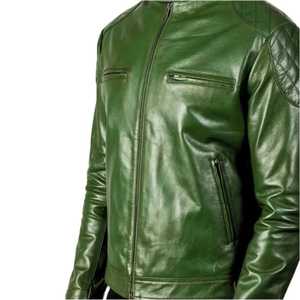 LONG MISSION INDUSTRY Chaqueta de Cuero para Hombre, Nuevo Diseño, Cortavientos, Cuello Mao, Cierre de Cremallera, Cómoda y Personalizable - Product Image 6