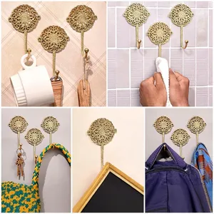 Wall Hooks Set of 3 <b>for</b> Coats Keys Bags | Multipurpose Wall Mounted Hooks <b>for</b> Clothes <b>Towels</b> Hats Caps Home Office <b>Bathroom</b> - Product Image 4