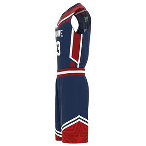 Conjunto de Uniforme de Baloncesto Personalizado para Hombre, Camiseta Blanca, Roja y Negra con Cuello en V, Pantalones Cortos de Secado Rápido, Estilo Deportivo, Ropa de Verano - Product Image 4