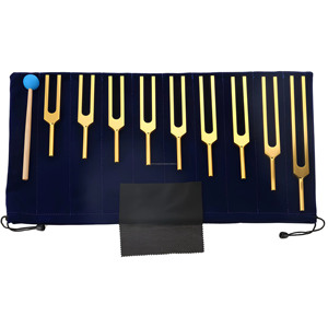 Ensemble de 9 diapasons dorés Solfeggio pour la relaxation par vibration sonore et le bien-être - Fournisseur en gros, Fabricant de premier plan - Product Image 2
