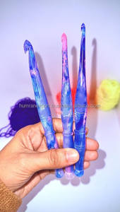 Crochets ergonomiques en résine lisse et lisse Aiguilles à coudre confortables pour toutes vos créations au crochet - Product Image 6