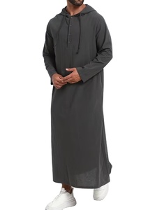 Men's Traditional Korean Hooded Robe Viscose Spring Summer Casual Polka Dot Long Sleeve Super Loose Fit - Product Image 4