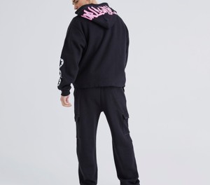 Pakistan Manufacturer OEM Custom Logo for Men's Winter Hooded Polyester/Cotton <b>Fleece</b> <b>Jogger</b> Set Sportswear Private Label - Product Image 2