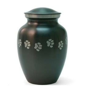 Urnes funéraires modernes en laiton, faites à la main, à motif floral, pour cendres, souvenirs et commémorations, avec empreinte de patte - Vente en gros - Product Image 2