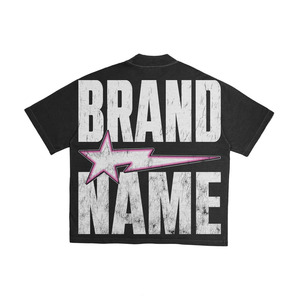 Camiseta Oversize de Streetwear para Hombre, Personalizada, Suave, 100% Algodón, Estampado Gráfico, Corte Holgado Casual, Cuello Redondo, Marca Privada, Proveedor OEM - Product Image 3