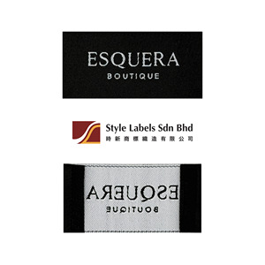 Étiquettes tissées sur mesure de qualité supérieure, découpées au laser, pliées aux extrémités, pour vêtements, lavables, ajoutez votre logo d'entreprise - Product Image 2