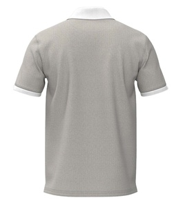 Polo à manches courtes gris pour homme, couleur unie, tricot en coton, décontracté, respirant, coupe régulière, séchage rapide, dernier design - Product Image 2