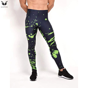 2026 Wholesale Best Product Customized Logo Print Men's Gym Fitness Wear Make Your Own MMA Compression Leggings - Product Image 3