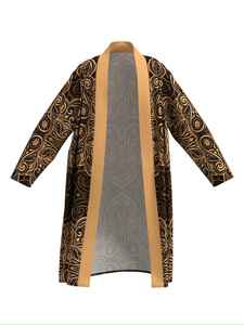 Peignoir de luxe en satin de soie épais pour homme, imprimé, respirant, pour toutes les saisons, tenue décontractée, spa, logo personnalisé, vente en gros - Product Image 5