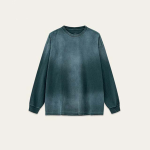 Sudadera Extra Grande para Hombre, Cuello Redondo, Forro Polar, 100% Algodón Ecológico, Manga Larga, Color Degradado, Otoño - Product Image 5
