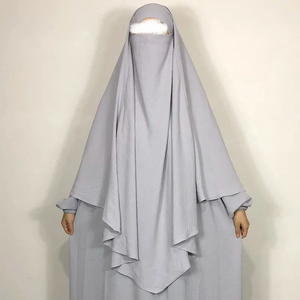 Elegante y Modesta Abaya de Poliéster Sólido para Mujer, Inspirada en el Estilo Árabe Turco Islámico, para Primavera, Talla Grande - Product Image 6