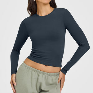 Camiseta Deportiva de Manga Larga para Mujer al por Mayor, con Logotipo Personalizado, para Fitness, Yoga, Gimnasio, Entrenamiento Atlético, Running y Ropa Deportiva - Product Image 1