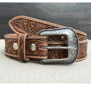 Cinturón de Cuero Estilo Western con Decoración de Cuentas Multicolores, Diseño Personalizado, Material Argentino, Precio de Fábrica - Product Image 5