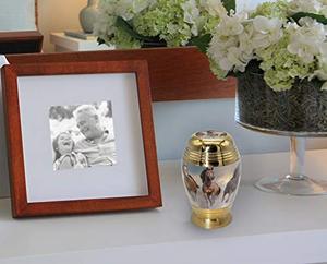 Prestige Brass <b>Keepsake</b> <b>Memorial</b> Cremation Urn Ash Holder Crafted With Fine Surface Texture And Stylish Appearance - Product Image 5